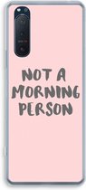 Case Company® - Sony Xperia 5 II hoesje - Morning person - Soft Cover Telefoonhoesje - Bescherming aan alle Kanten en Schermrand