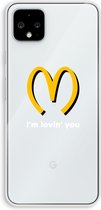 Case Company® - Google Pixel 4 XL hoesje - I'm lovin' you - Soft Cover Telefoonhoesje - Bescherming aan alle Kanten en Schermrand