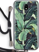 Case Company® - Samsung Galaxy J5 (2017) hoesje met Koord - Bananenbladeren - Telefoonhoesje met Zwart Koord - Bescherming aan alle Kanten en Over de Schermrand