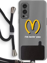 Case Company® - OnePlus Nord 2 5G hoesje met Koord - I'm lovin' you - Telefoonhoesje met Zwart Koord - Bescherming aan alle Kanten en Over de Schermrand