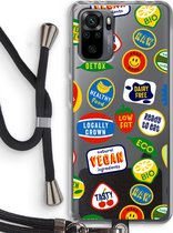 Case Company® - Xiaomi Redmi Note 10 Pro hoesje met Koord - Fruitsticker - Telefoonhoesje met Zwart Koord - Bescherming aan alle Kanten en Over de Schermrand