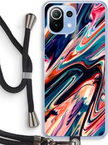 Case Company® - Xiaomi Mi 11 Lite hoesje met Koord - Quantum Being - Telefoonhoesje met Zwart Koord - Bescherming aan alle Kanten en Over de Schermrand