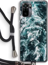 Case Company® - Xiaomi Redmi Note 10 Pro hoesje met Koord - Zee golf - Telefoonhoesje met Zwart Koord - Bescherming aan alle Kanten en Over de Schermrand