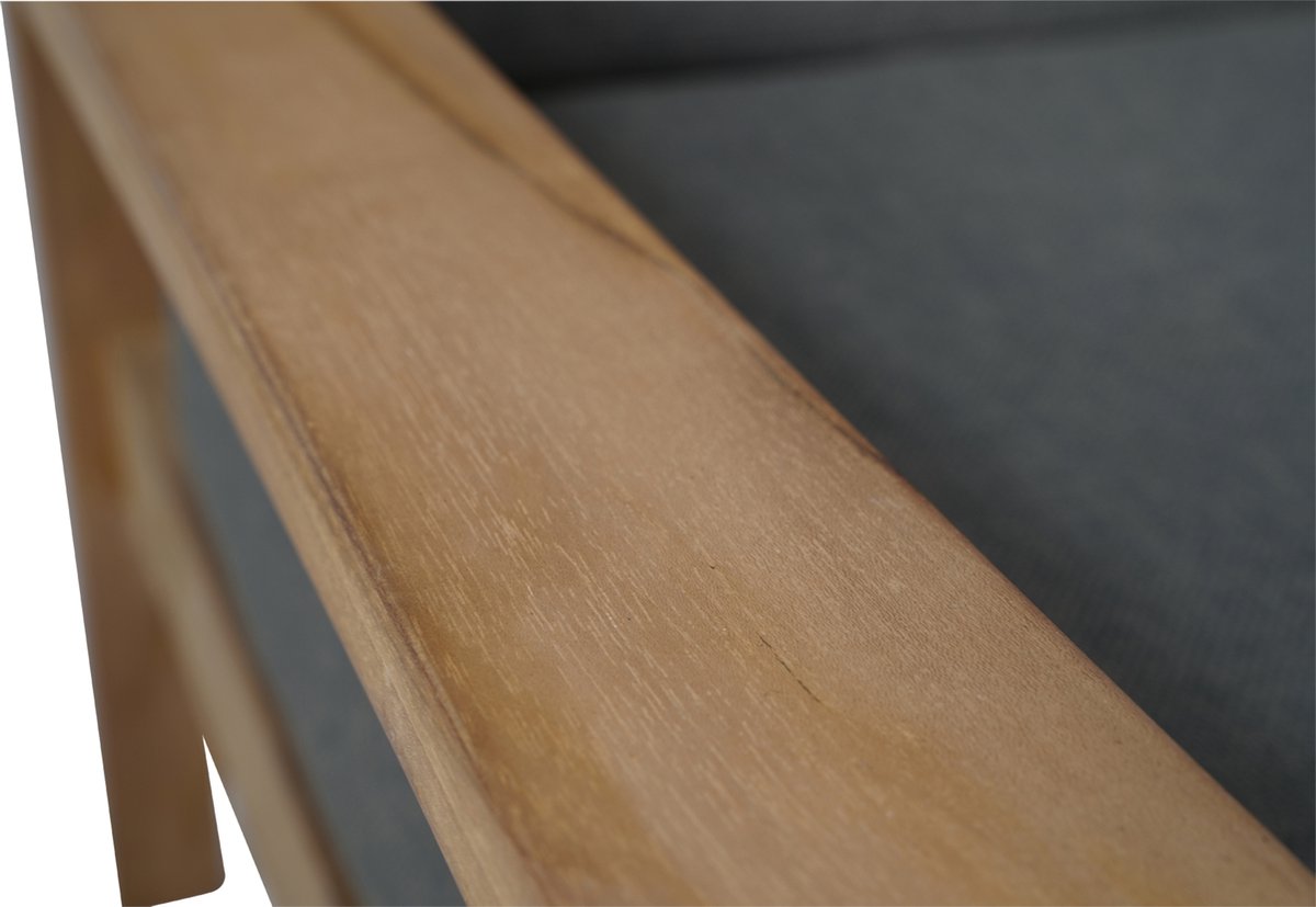 Lesli Living Loungebank Teak 180 cm incl. Kussen