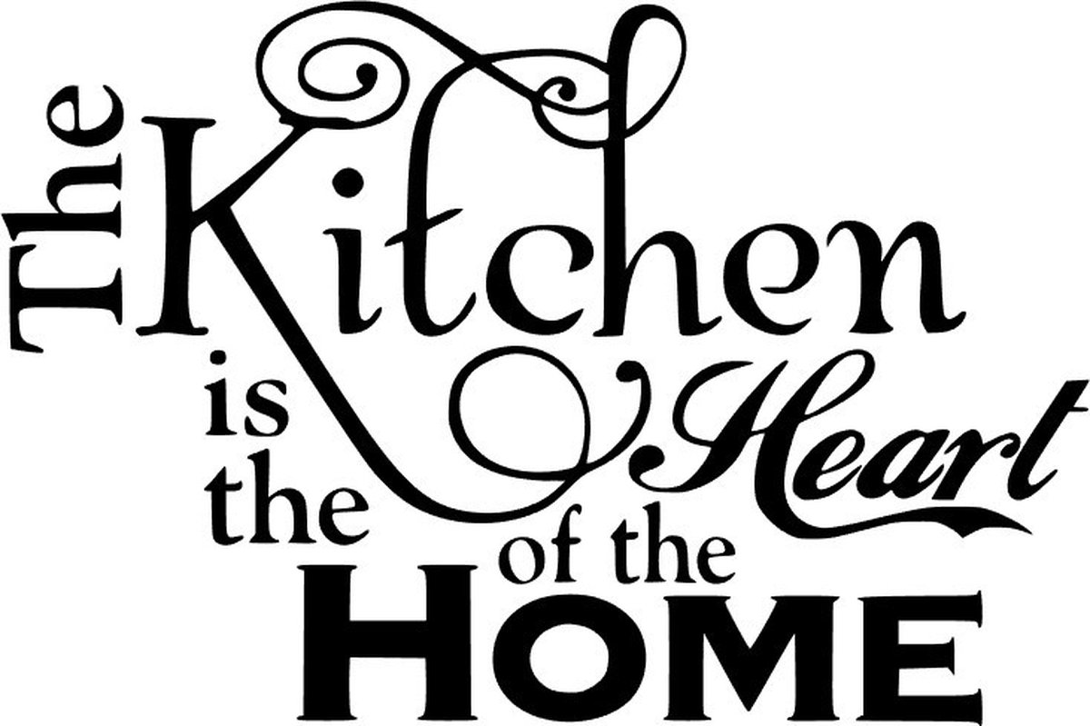 Muur Raam sticker The Kitchen - Keuken muur sticker - Heart - Decoratief