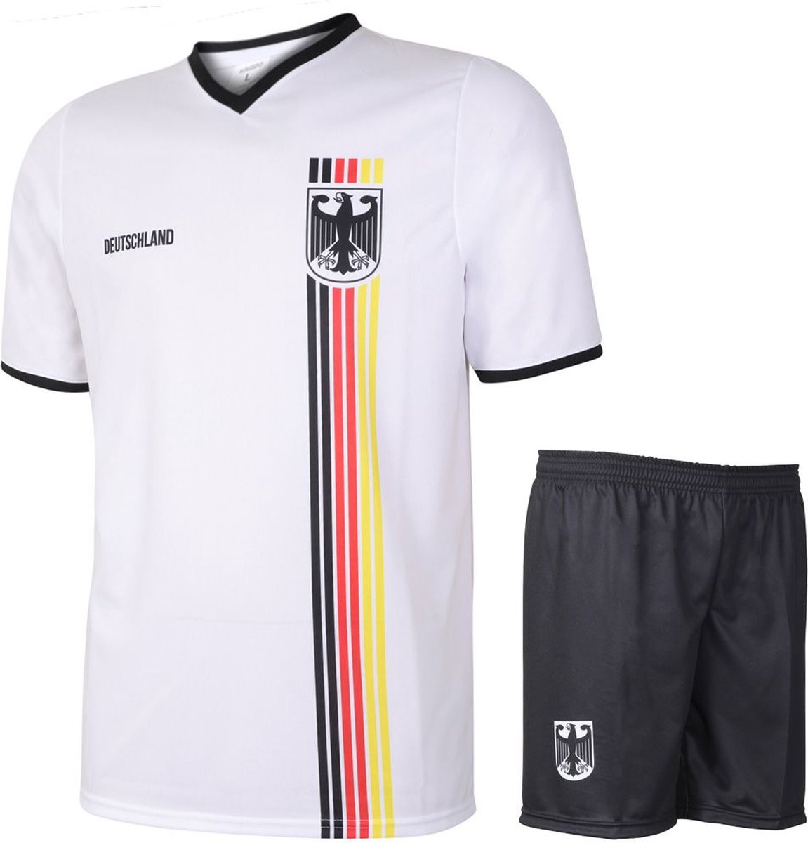 Duitsland Voetbaltenue Thuis Strepen Vlag - Voetbal Tenue Kinderen - Shirt en Broekje - Jongens en Meisjes - Volwassenen - Heren en Dames - Maat L