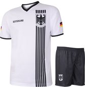 Kit de football Allemagne Domicile - Rayures Zwart Wit - Enfants et Adultes-116