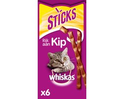 Whiskas Kattensnacks - Sticks Kip - 14x6 Stuks