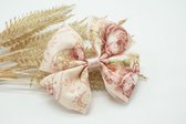 Flower satijn regular haarstrik - Kleur Rosa - Haarstrik  - Babyshower - Bows and Flowers