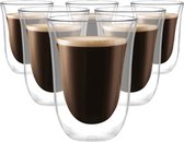Dubbelwandige Glazen - 270 ml - Set van 6 - Koffieglazen - Theeglas - Cappuccino Glazen - Latte Macchiato Glazen