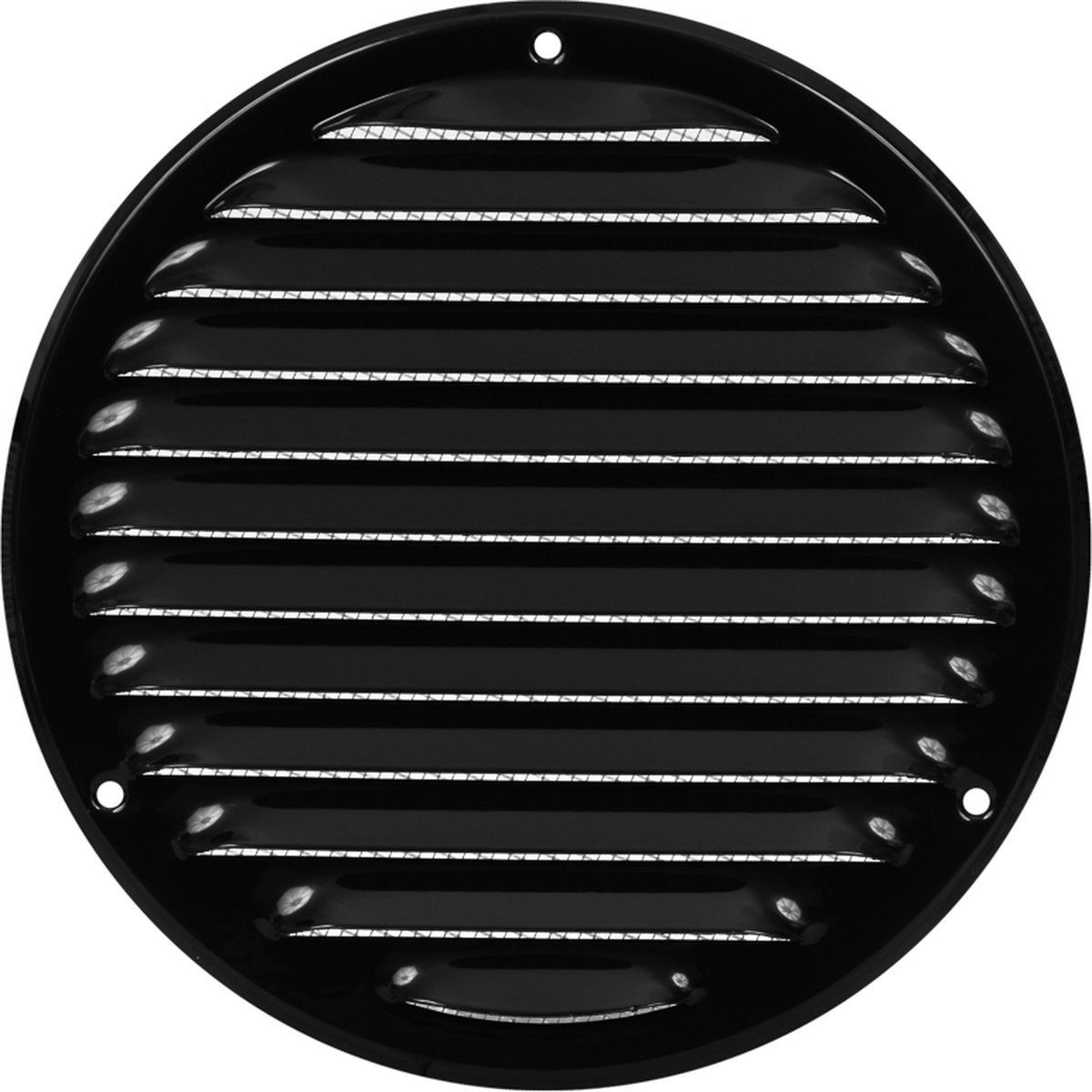 Paneir Airdesigns- metaal - omgezette rand - opbouw - aanvoer & afvoer / net - zwart