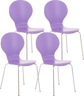 Clp Diego - Lot de 4 chaises empilables - Lilas