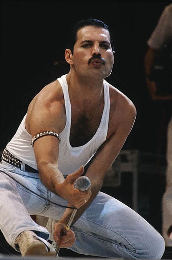 Canvas Freddie Mercury QUEEN Concert - Rock Legend - Kleur - 40x60 cm