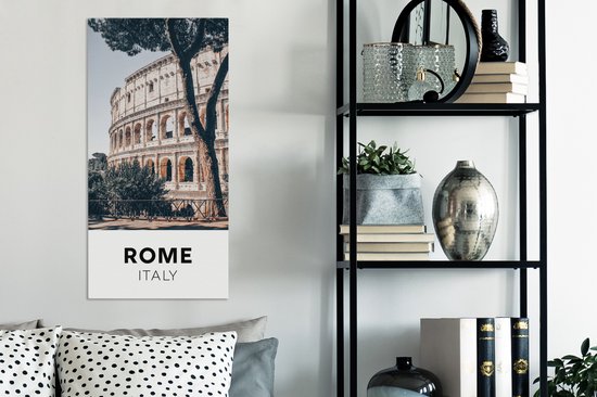 Peinture sur Toile Rome - Italie - Colisée - 40x80 cm - Décoration murale
