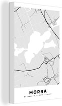 Canvas Schilderij Morra - Kaart - Plattegrond - Stadskaart - Friesland - 60x90 cm - Wanddecoratie