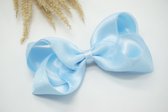 Organza XL haarstrik - Kleur Mist Blauw - Haarstrik - Glanzende haarstrik  - Bows and Flowers