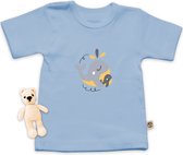 Wooden Buttons - T Shirt Baby - Schattige Walvis Print - Blauw - Maat 62