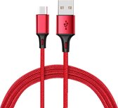 Joyroom - USBC1-0.50 - USB C nylon oplaadkabel - 0.50m - Rood