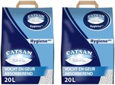 Catsan Hygiène Plus Cat Litière pour chat - 20 litres par 2 sacs