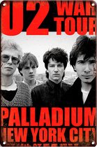 Signs-USA - Concert Sign - metaal - U2 War Tour - Palladium - 30 x 40 cm