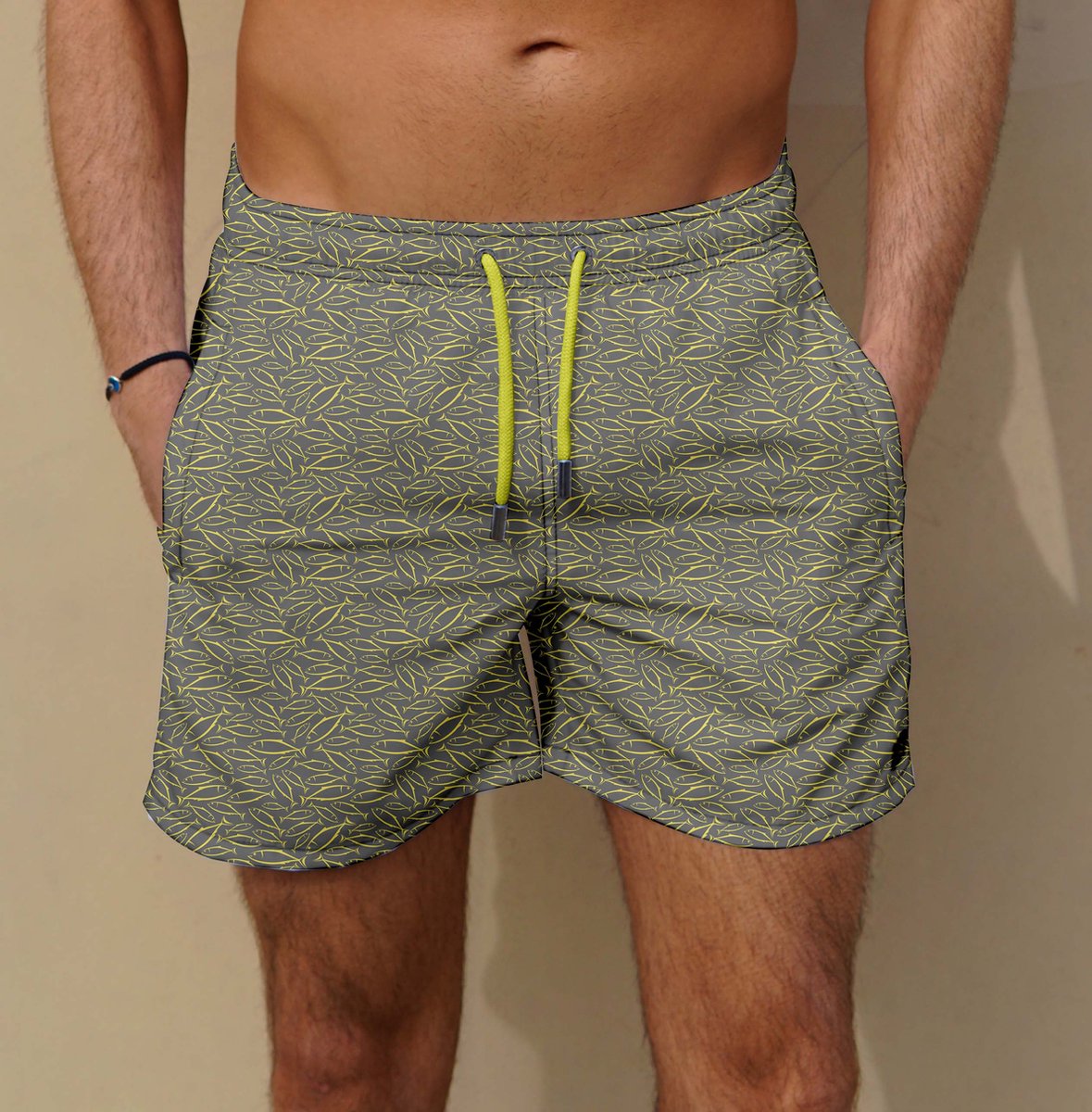 Miami Beach | Hoogwaardige Kwaliteit Zwemshort | Zwembroek | Beachshort | Heren | Sneldrogend | | MB13 - 155 Grijs — afbeelding 2