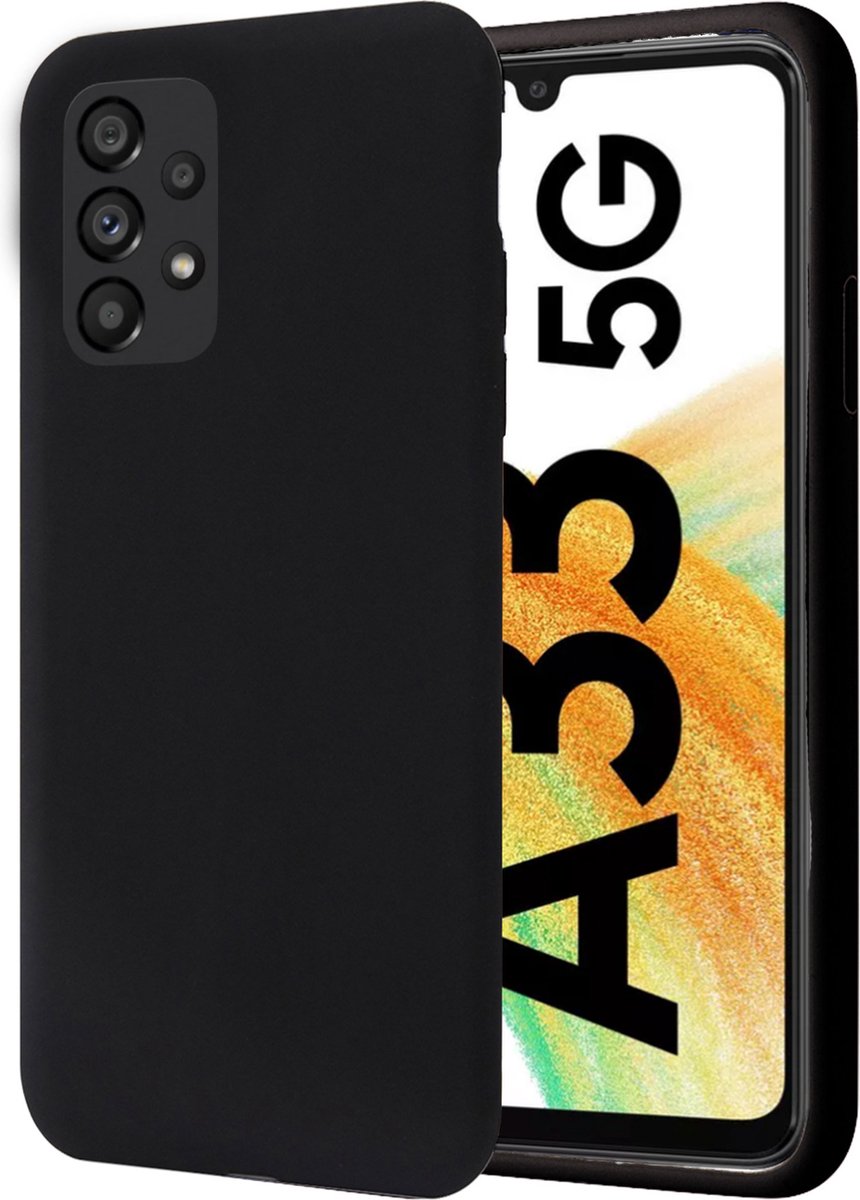Hoesje geschikt voor Samsung A33 5G - Liquid Back Case Cover Zwart