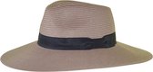 Fiona Fedora Chapeau de soleil pour femme House of Ord UPF50+ Protection UV Chapeau d'été Taille : 58 cm ; réglable - Couleur : Taupe