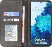 Folio Book Case Hoesje - Telefoonhoesje - Hoesje Geschikt voor Samsung Galaxy S20 FE - Zwart
