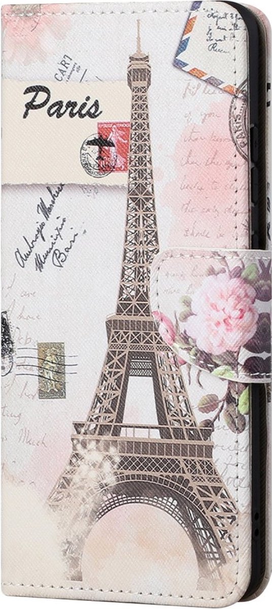 Parijs Eiffeltoren book case hoesje Telefoonhoesje geschikt voor Samsung Galaxy A33