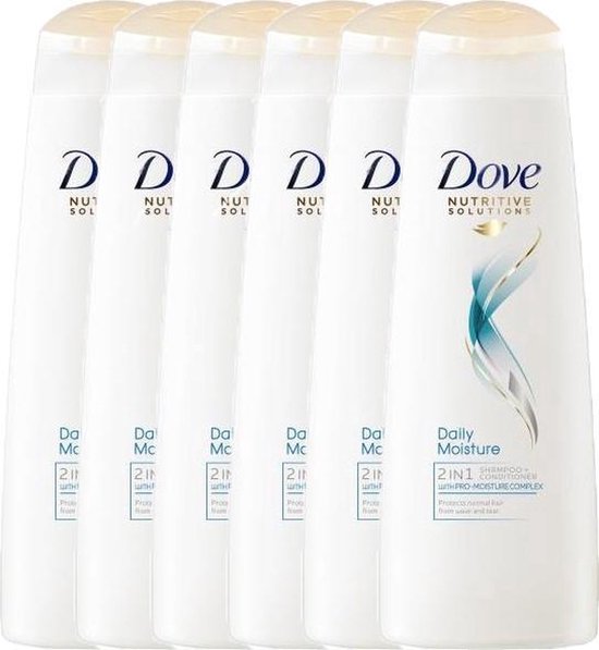 Dove Shampoo Daily Moisture 2 in 1 Shampoo en Conditioner 6 x 250