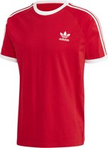 adidas Originals 3-Stripes Tee T-shirt Mannen rood M
