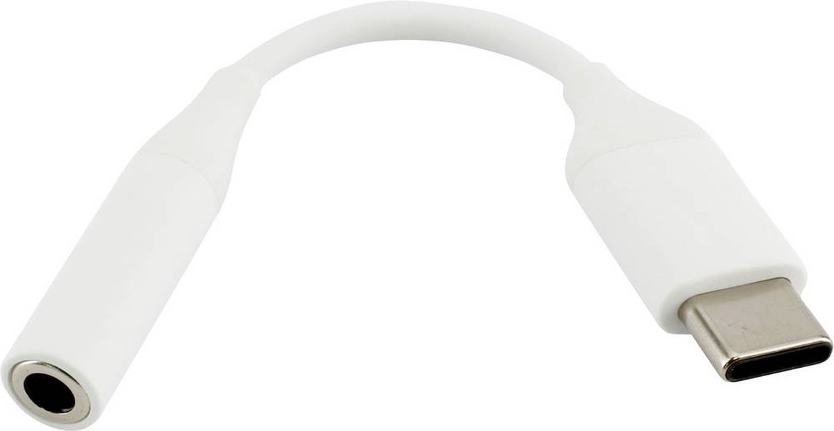 USB-C male naar 3.5mm audiojack female - kabeladapter -18 cm USB-C male naar 3.5mm audiojack female - kabeladapter -18 cm