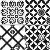 tegelstickers Tile Covers B&W Azulejos 20x20cm PVC