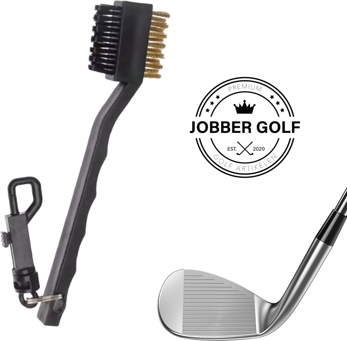 Jobber Golfclub Borstel - Golf Accessoires - 2-in-1 Multi Club Cleaner