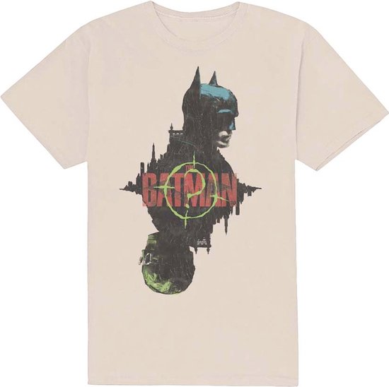 DC Comics Batman Tshirt Homme -M- The Batman Point d'Interrogation Chauve-Souris Crème