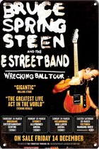 Signs-USA - Concert Sign - metaal - Bruce Springsteen - Wrecking Ball Tour - 30 x 40 cm