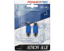 Powertec C5W 36mm 5W Xenon Blue – SV8,5-8 lamp in blisterverpakking