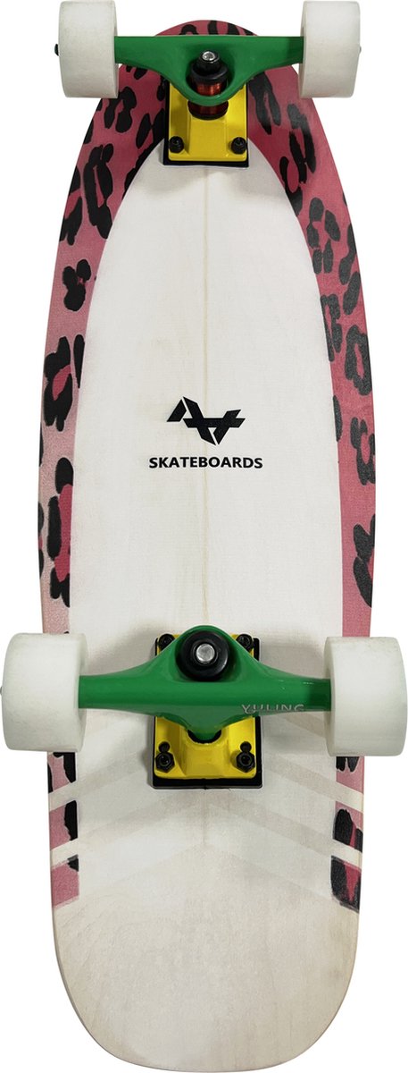 I Wannahave Skateboard fish board - 69 x 21 cm - Volwassenen en Kinderen - Max. Draagbaar 150KG Klaver Panther