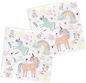 Folat - Servetten Unicorns & Rainbows 33 x 33 cm - 20 stuks