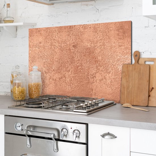 Crearreda - Crédence de Cuisine - Crédence - Pare-éclaboussures de Cuisine pour panneau de plaque de cuisson - Métal aluminium - Bronze - 48 x 72 cm (HxL)