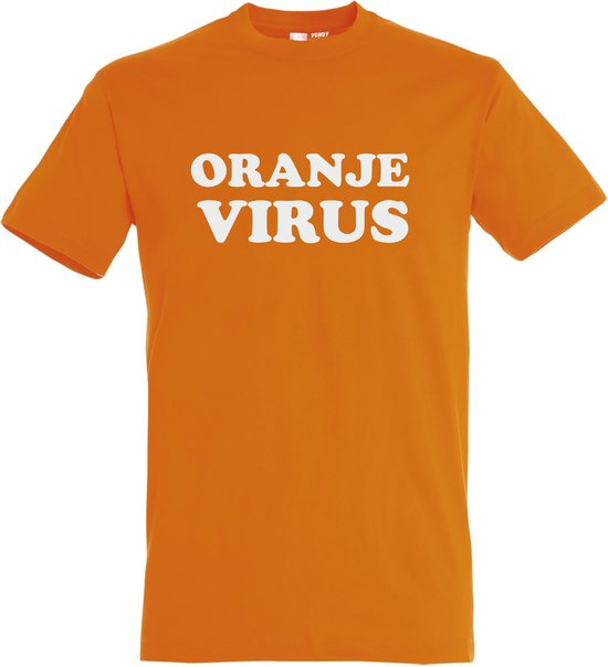 T-shirt Oranje virus | Koningsdag | oranje shirt | Koningsdag kleding | Oranje | maat XS