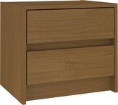 vidaXL Nachtkastje 40x30.5x35.5 cm massief grenenhout honingbruin