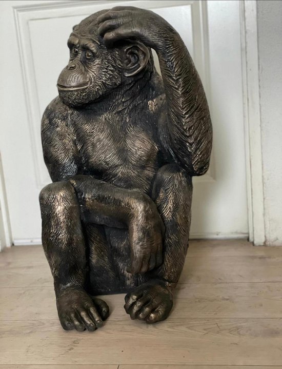 Goodyz - Chimpansee beeld - 70cm hoog - diverse kleuren -