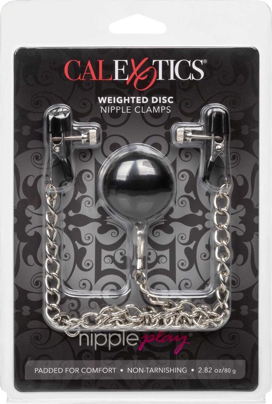 Calexotics Weighted Disc Nipple Clamps Bondage Sm Nipple Clamps