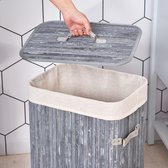 HOMCOM Wasmand waskist wasbox wasverzamelaar hoekig bamboe 72 l naturel BJ-KNA6-8Z0D