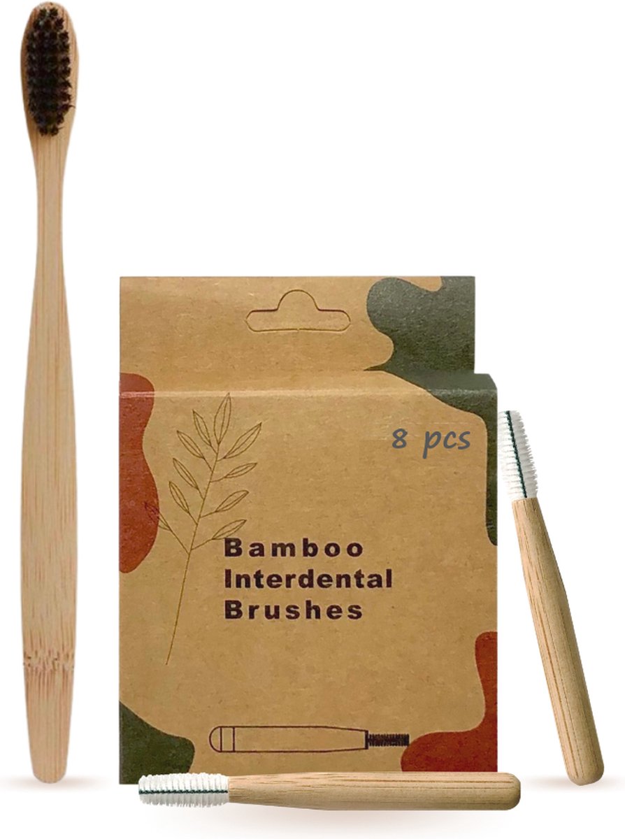 green-goose® Tandverzorgingspakket Ragers | Bamboe Tandenborstel | 30 Bamboe Ragers (Type 4, 2 mm) | Duurzaam | Milieuvriendelijk | Minimal Waste