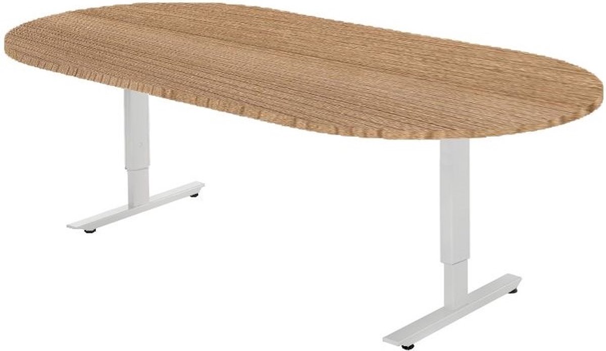 Offeco Bureau York - Bureau - Bureautafel - Vergadertafel - Gaming bureau - Game bureau - Computertafel - Desk - Bureau Wit - Verstelbaar bureau - Gaming Desk - Bureau tafel - Bureau verstelbaar  Havanna   240x120cm-- blad-  onderstel- x120
