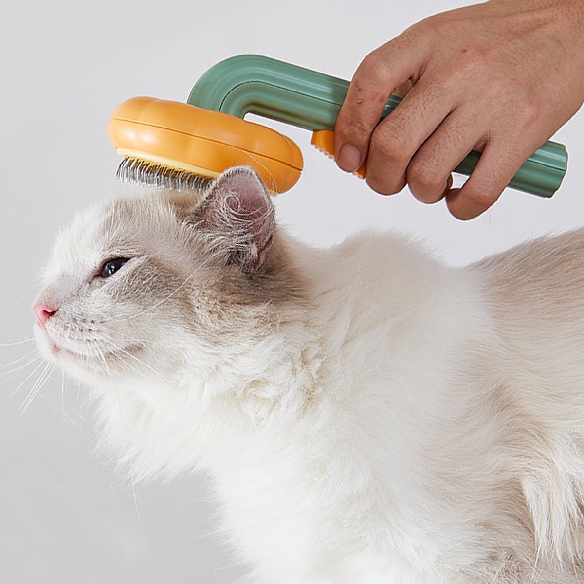 Kattenborstel - Hondenborstel - Kattenhaar Verwijderaar - Haarverwijderaar voor Huisdieren - Huisdierhaar Verwijderaar - Langharig/Kortharig - Groen/Oranje - Inc. GRATIS E-Book