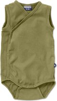 Silky Label romper pesto green - zonder mouw - maat 62/68 - groen