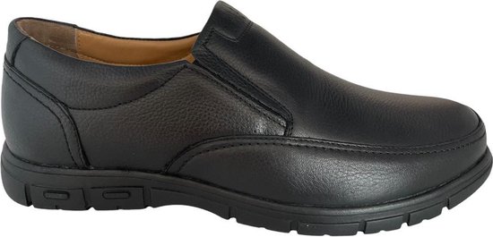 Mocassin homme - Chaussures Comfort - Système confort Extra energy 625 - Cuir véritable - Zwart 42
